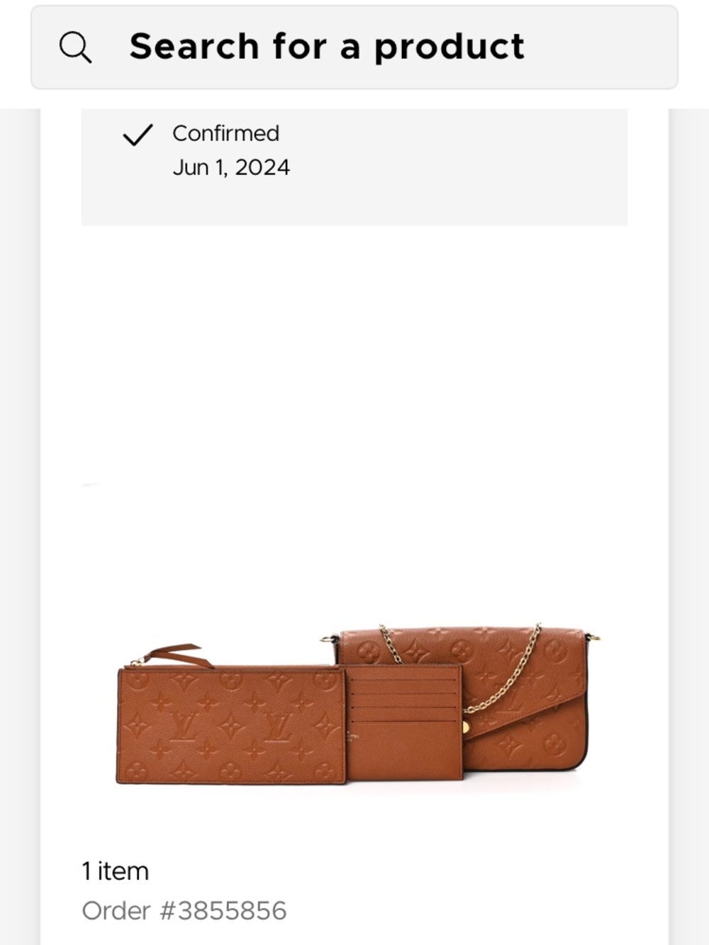 LOUIS VUITTON EMPRIENTE POCHETTE FELICIE BROWN - Picture 2 of 11